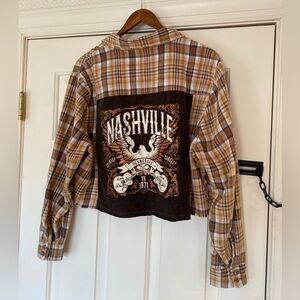 Altr’d State Cropped Graphic Flannel